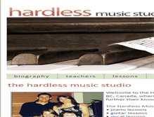 Tablet Screenshot of hardlessmusicstudio.com